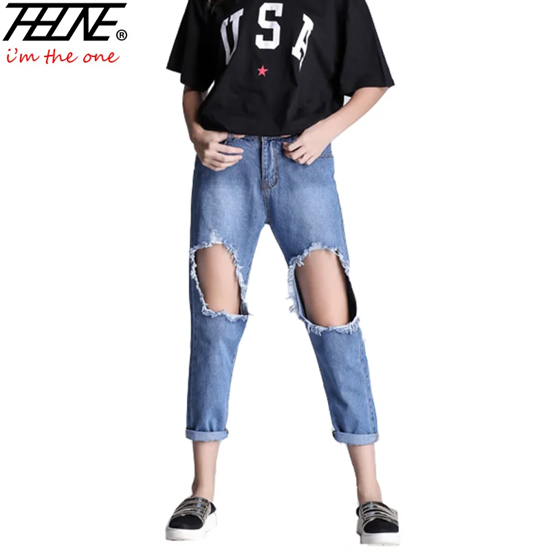 THHONE Ripped Jeans Vrouwen Denim Broek Grote Gaten Knie Straat stijl  Casual Broek Plus Size 5XL Losse Boyfriend Jeans voor vrouwen|loose  boyfriend jeans|boyfriend jeansboyfriend jeans style - AliExpress