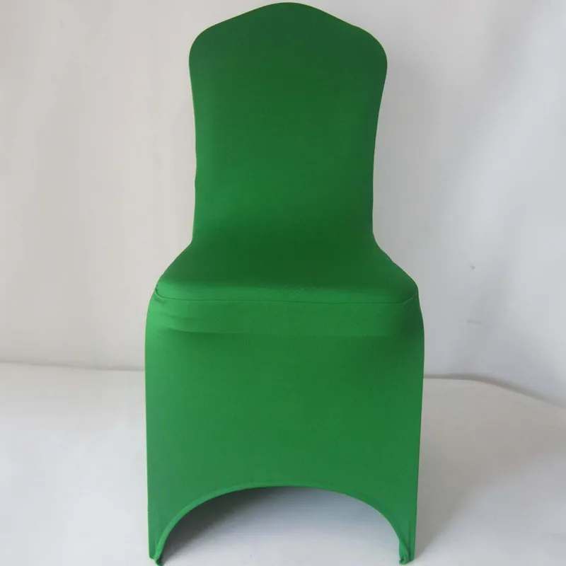 100 шт. толстые бордовый Свадебные лайкра стрейч спандекс чехлы на стулья для Hotel Банкетный Свадебные украшения - Цвет: Green