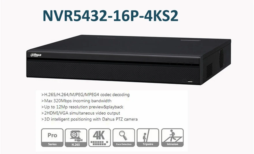 Dahua NVR комплект безопасности NVR5432-16P-4KS2 32CH 1.5U 16PoE 4 К и H.265 сети видео Регистраторы и IPC-HDW4631C-A 6MP IP купольная Камера