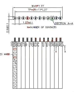 20 метров 10 PIN 28AWG серый UL 2651 плоский кабель