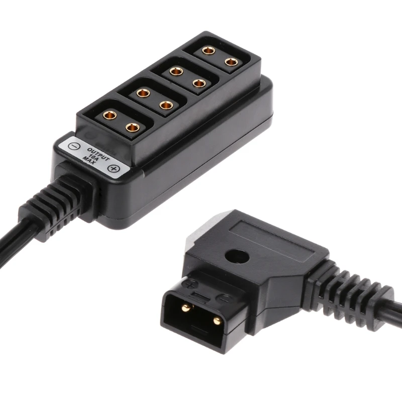 

D-Tap Male B-tape To 4 Female Hub Adapter Splitter Cable For Photography Power #Sep.07