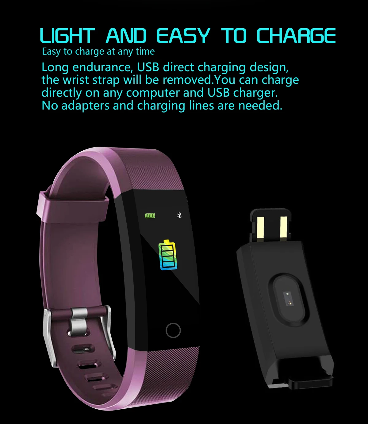 

Waterproof Pedometer Blood Pressure Heart Rate Monitor 4.0 Fitness Tracker Pedometer Sleep Heart Rate Monitor Smart Bracelet