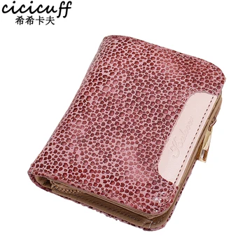 

CICICUFF Wallet Female Women Wallets with Zipper Genuine Leather Women Wallets Patent Leather Coin Purse Ladies Short Purses