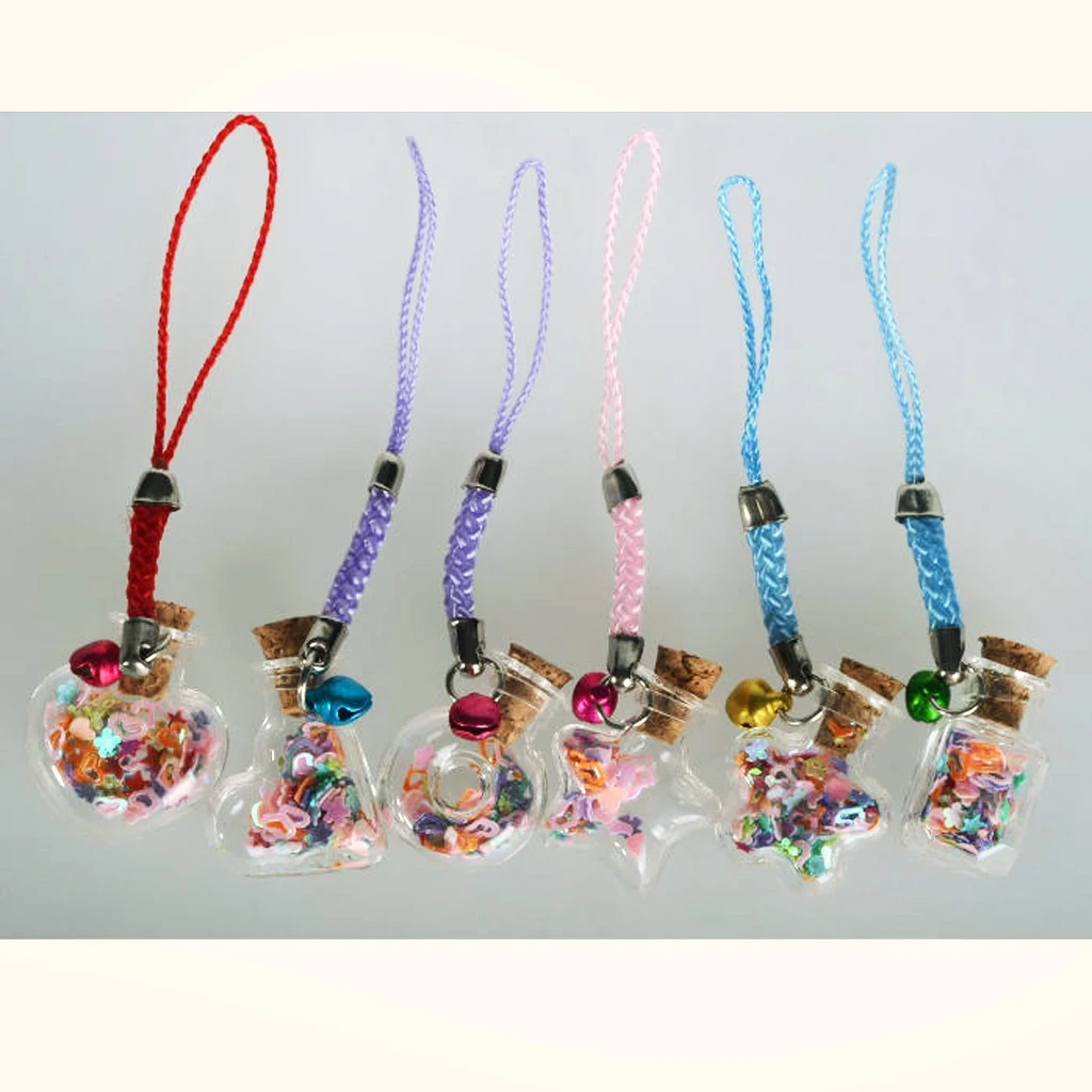 20 Pieces Glass Wishing Bottle Necklace Pendant Vials Charms Empty Bottles