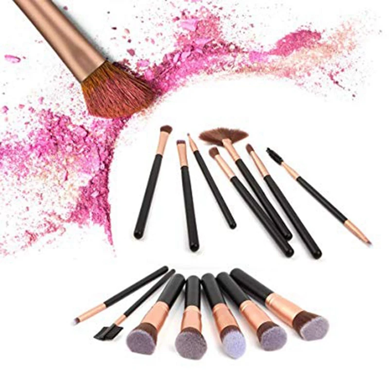 Professional Makeup Brush Set 16Pcs Make Up Brushes Premium Synthetic Foundation Brush Blending Face Powder Blush Concealers E