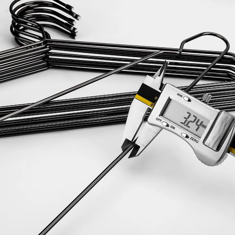 Hangerlink Gunmetal Clothes Shirts Hanger with Groove, Heavy Duty Strong Coats Hanger, Suit Hanger (20 pcs/Lot)