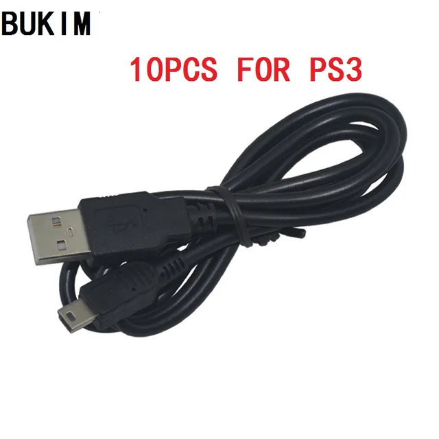 Best Price BUKIM 10 PCS USB Charge Cable for sony for PS3 Controller for playstation 3 charging cable