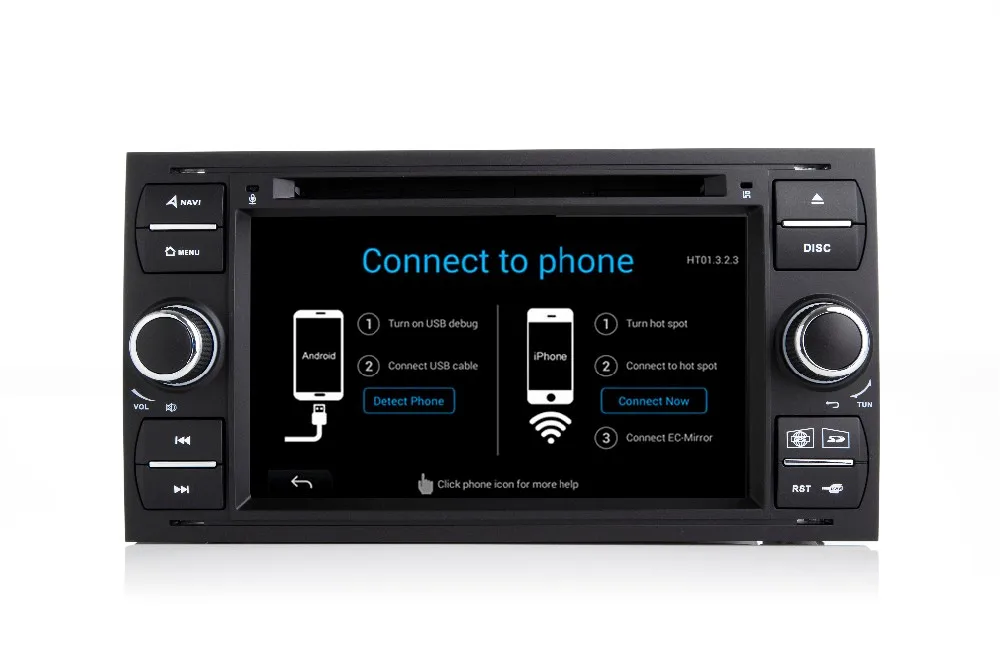 Android 7,1 1 4 ядра 1,6 ГГц 7-дюймовый автомобильный DVD плеер для Ford Focus Transit Kuga беспроводной доступ в Интернет Wi-Fi 3g gps радио Камера+ DVR