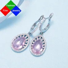 Красные Деревья драгоценные ювелирные изделия Настоящее серебро 925 проба розовый запонка с опалом серьги для женщин Подарок на годовщину модные аксессуары