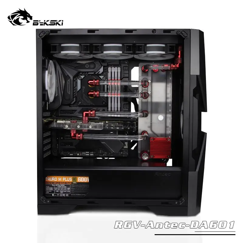  BYKSKI Acrylic Waterway Board fit Antec DA601 computer Case 5v 3pinheader support combo DDC pump RG