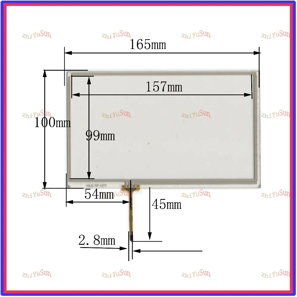 

NEW 7inch HLD-TP-1277 4lines resistance touch screen panel 165mm*100mm TouchSensor FreeShipping 165*100