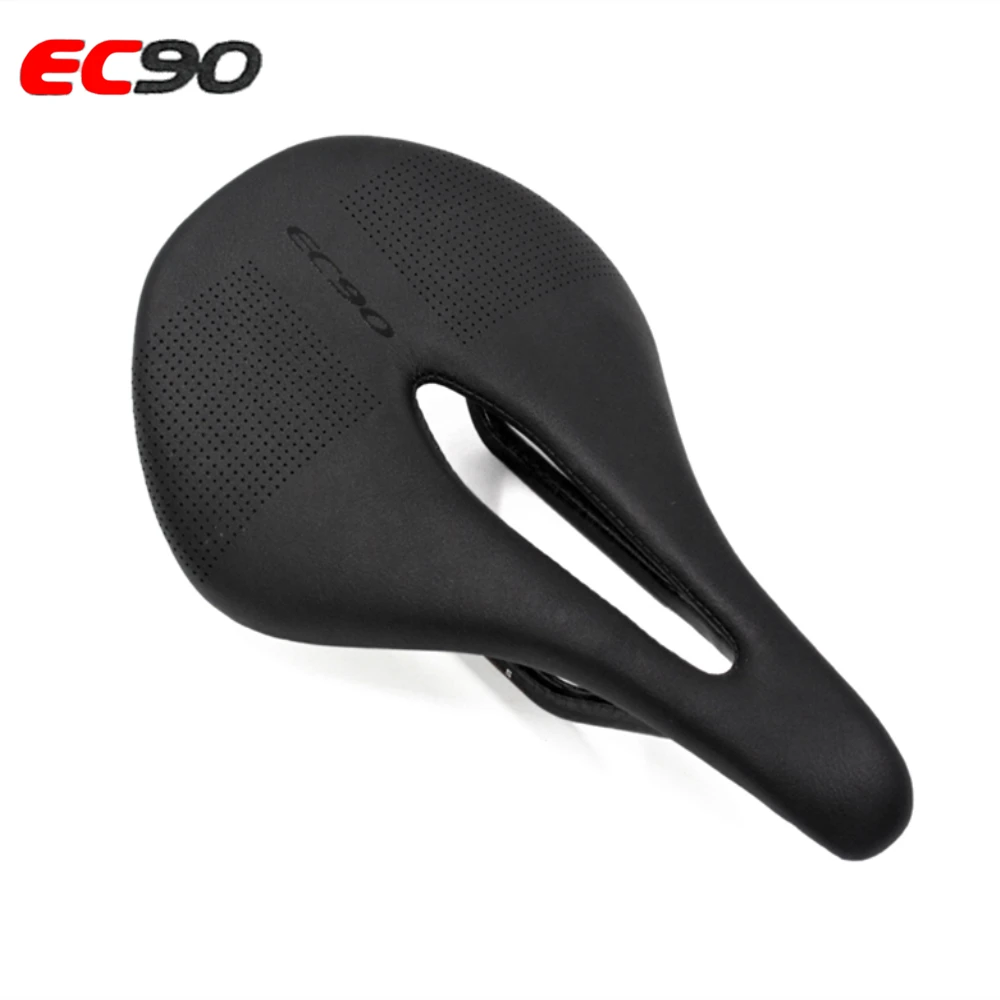 

EC90 Carbon+Leather Road Bike Saddle MTB Bicycle Saddles Mountain Bike Racing Saddle PU Breathable Soft Seat Cushion