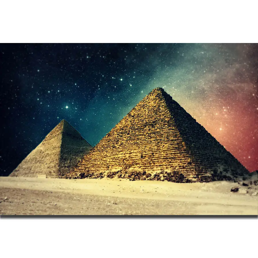 S1917 Sunset Egypt pyramids Great Miracle