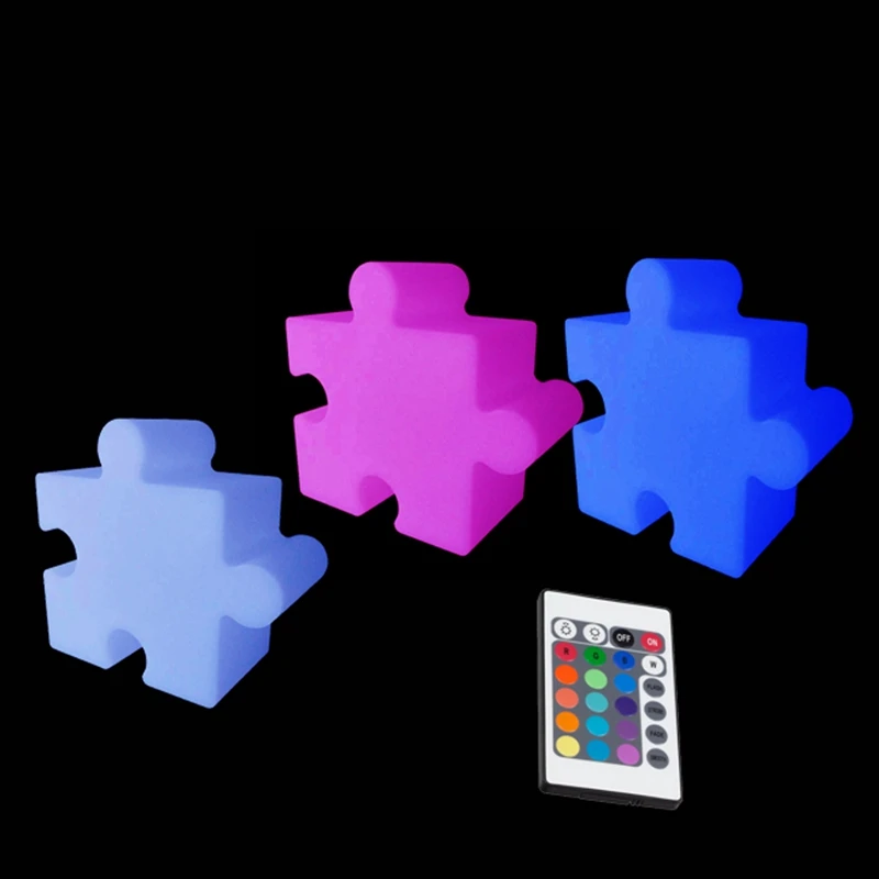 Sk LF06E L22.2cm Illuminated Puzzle LED Table Lamps with 24 keys Remote