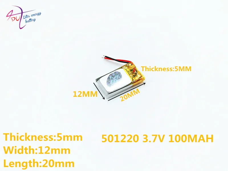 Литровая энергетическая батарея 501221 3,7 в 100 мАч 501220 481220 литий-полимерная батарея с защитной панелью для MP5 Bluetooth наушники