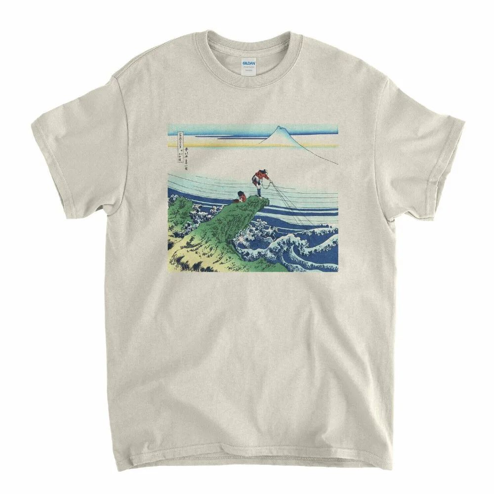 Hokusai T Shirt-Kajikazawa In Kai Province Mount Fuji Japanese Art Hot 2019 Летняя мужская футболка модная летняя футболка с короткими рукавами