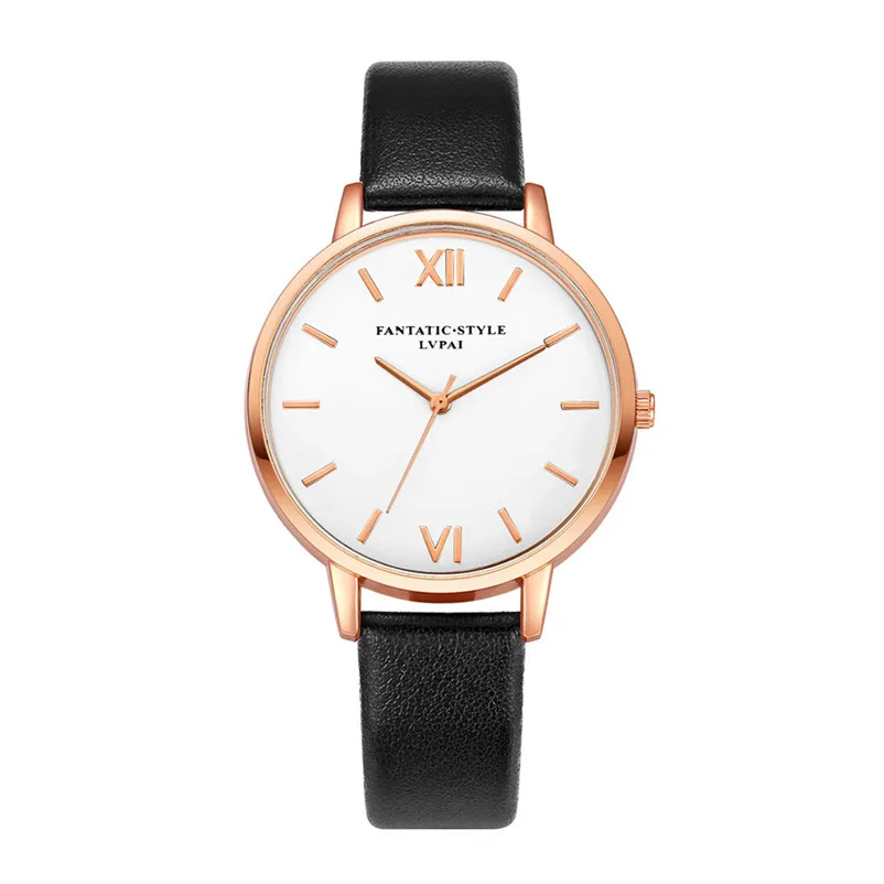 Women watches top brand luxury ladies Temperament Leather Belt With Simulated Quartz Round Watch clock relogio feminino J27 (2)