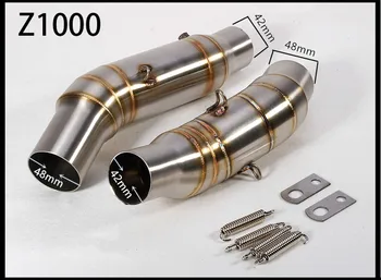 

High quality motorcycle exhaust pipe FOR Z1000 Motorbike parts Modified Motorcycle Exhaust mid Pipe muffler For KAWASAKI Z1000
