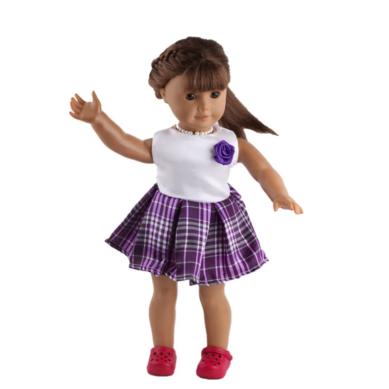 

Toy Gift Doll Clothes Accessories Beautiful dress with a flower Fit 18 Inch American Doll&43cm zaps doll Our Generation