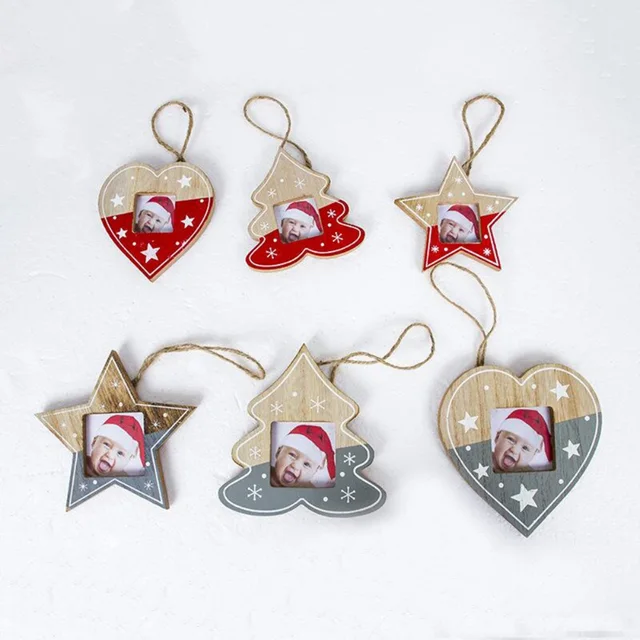 aliexpress com buy christmas love heart star frame ornaments