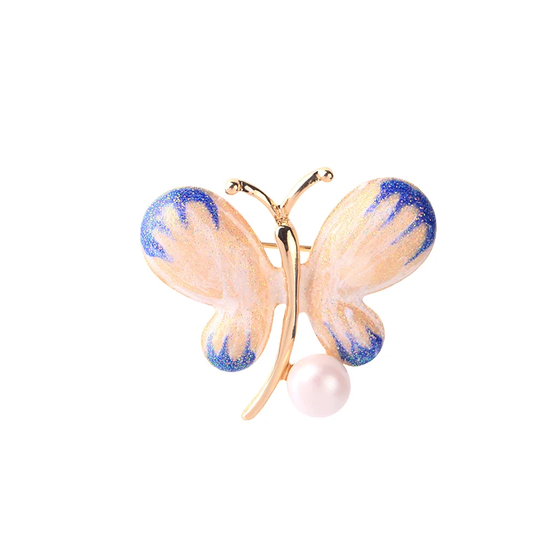

New Arrival Brooch Simple Design Glass Acrylic Crystal Butterfly Brooch For Women Handmade Appointment Gift Brooch Jewelry