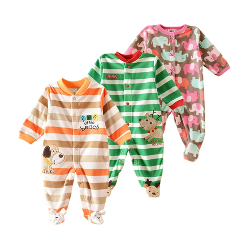

2018 baby rompers baby clothes overalls for baby boy clothes Fleece newborn girl Clothes Babies Romper Jumpsuit