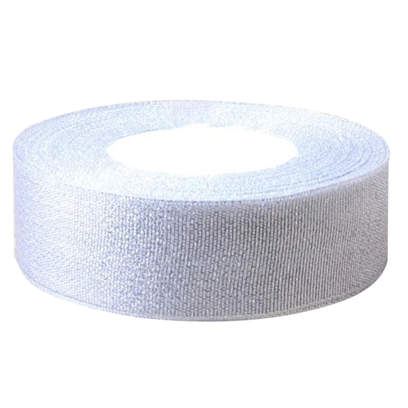 

1 roll Silk Satin Ribbon for Wedding Party Width 25MM long 25 yards about 22 meters silver