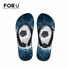 Doginthehole Для мужчин s спортивные сандалии пляжная обувь Для мужчин 3D с футбольным принтом Спорт на открытом воздухе шлепанцы въетнамки обувь на плоской подошве; сезон лето
