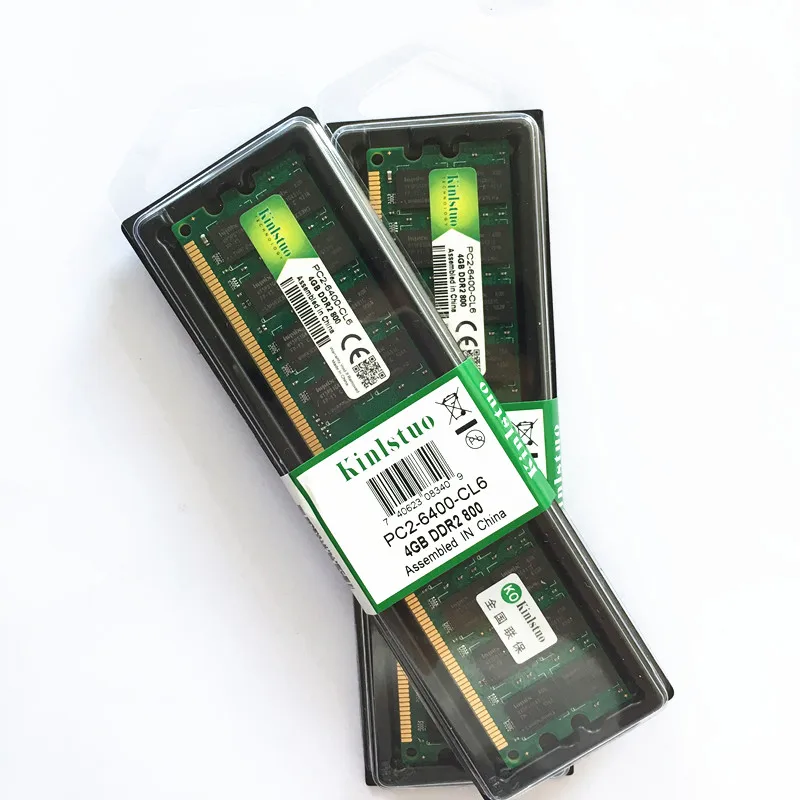 Kinlstuo نوعية ممتازة ارخص 4 جيجابايت 2 جيجابايت 1 جيجابايت 512 ميجابايت DDR2 800 ميجا هرتز 667 ميجا هرتز 533 ميجا هرتز الكباش لسطح المكتب ddr2
