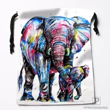 Пользовательские слон ацтекский Цветочный шнурок сумки путешествия хранения мини сумка для плавания, походов, игрушек размер 18x22 см#0412-04-29