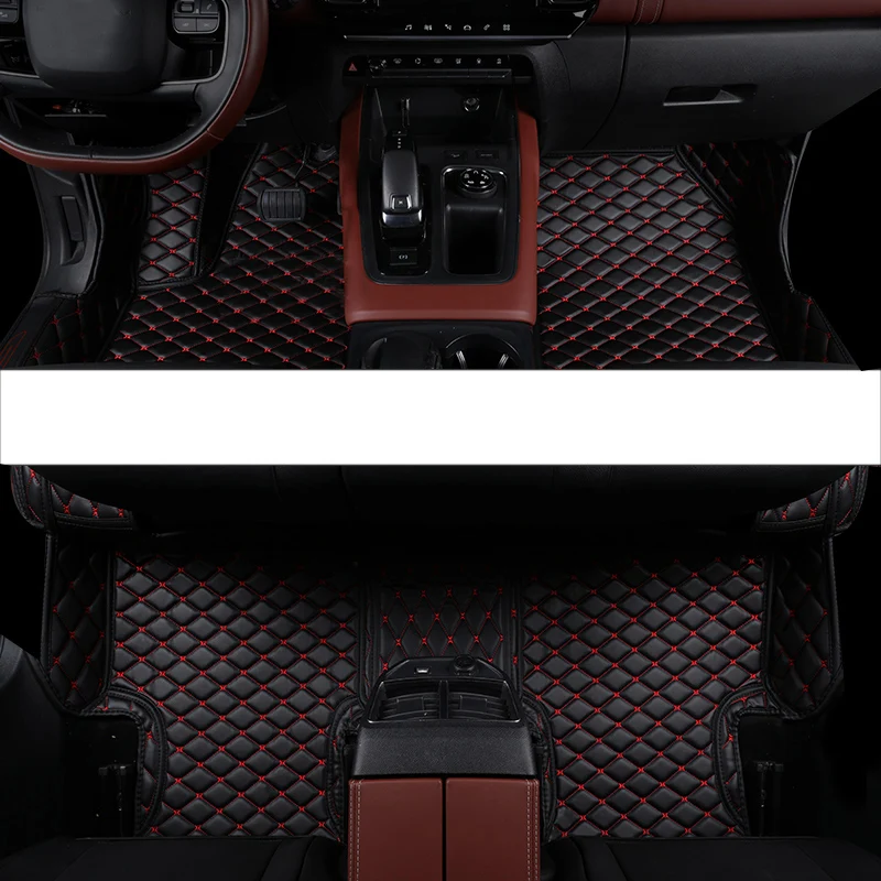 

lsrtw2017 luxury fiber leather car interior floor mat for citroen c5 aircross 2017 2018 2019 2020