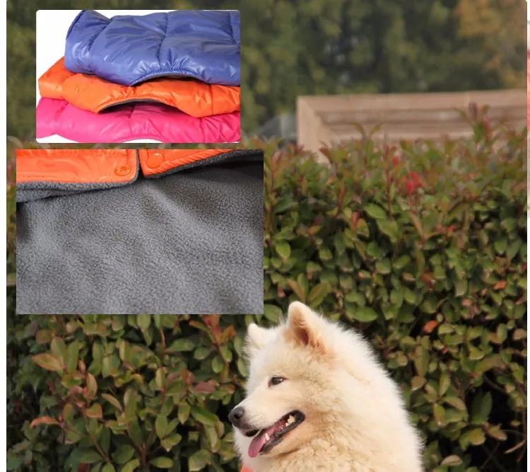Одежда для больших и средних собак, зимний ветрозащитный Теплый пуховик, хлопковое Стеганое пальто, одежда для собак из лабрадора