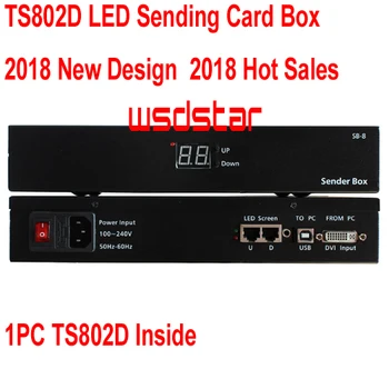 

TS802D TS802 LED Sending Card Box 2018 New Design 2018 Hot Sales 1PC TS802D Inside Support brightness adjust 3pcs/lot