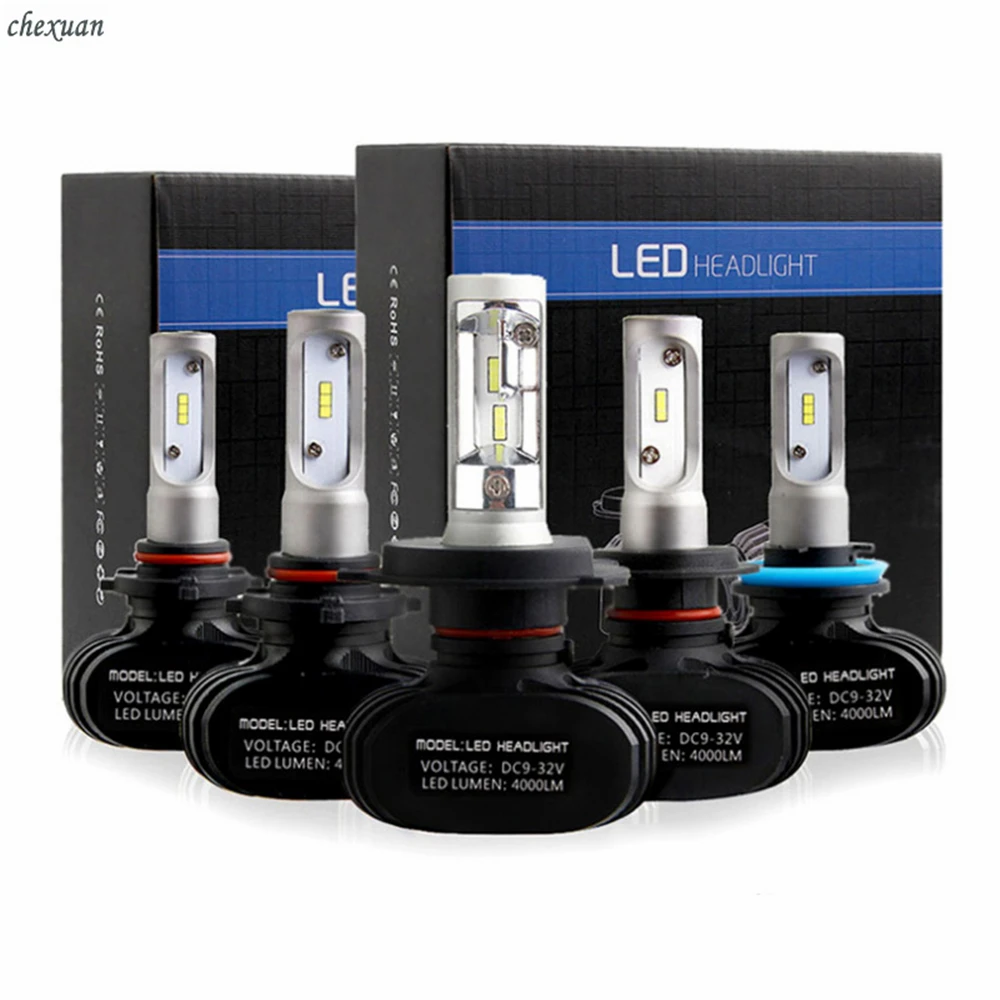 

HAOSJ S1 Led H1 H3 H4 H7 H11 H13 9004 9005 9006 9007 880 Car Headlight Auto bright Fog Lamp 50W 4000LM Automobile Bulb Chips CSP