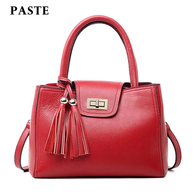 PASTE Luxury Handbags Women Bags Designer Brand Famous 2017 High Quality Shoulder Bag Ladies Leather Tassel Handbag Bolsos Mujer