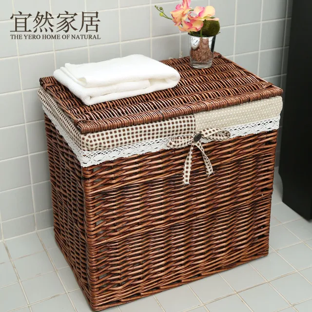 De gran tamaño la caña constituye con tapa ropa sucia cesto o recibir