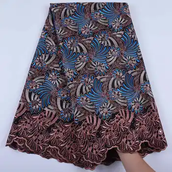 

African Dry Lace Fabric Swiss Voile With Stones Swiss Cotton Lace High Quality Nigerian Lace Fabrics For Men Dress Fabric S1676