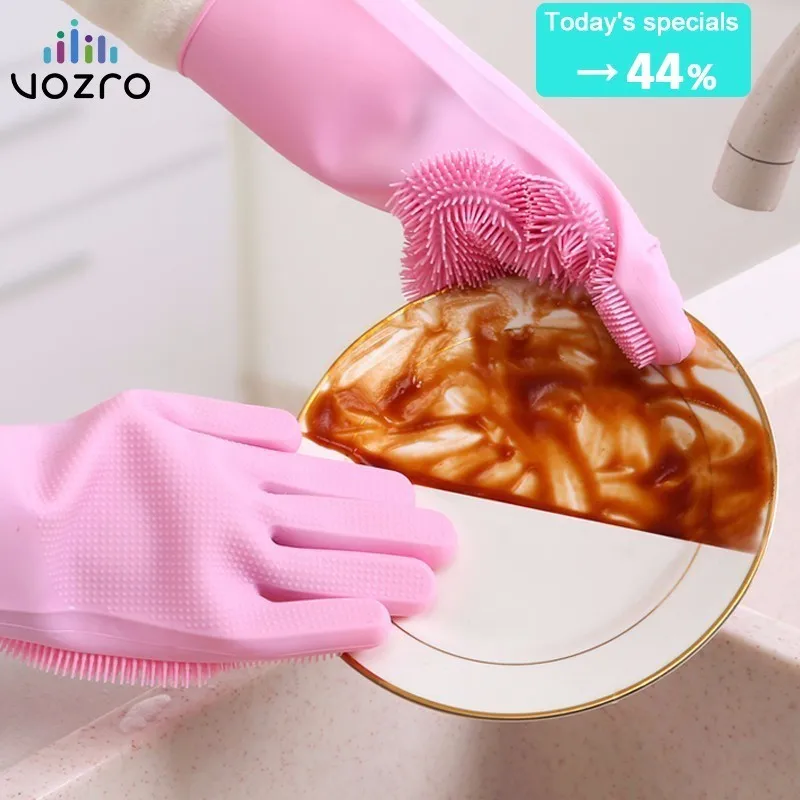 

VOZRO Magic For Louder Rubber Garden Latex Hand Gloves Washing Dishes With Dish Washers For The Kitchen Car Wash And Pet Care