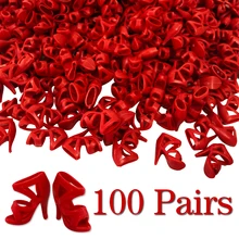 Нагорный Карабах 100 пар/компл. кукла красный; изящная обувь на высоком каблуке модные сандалии для куклы Барби высокое качество детские игрушки 020a 6X