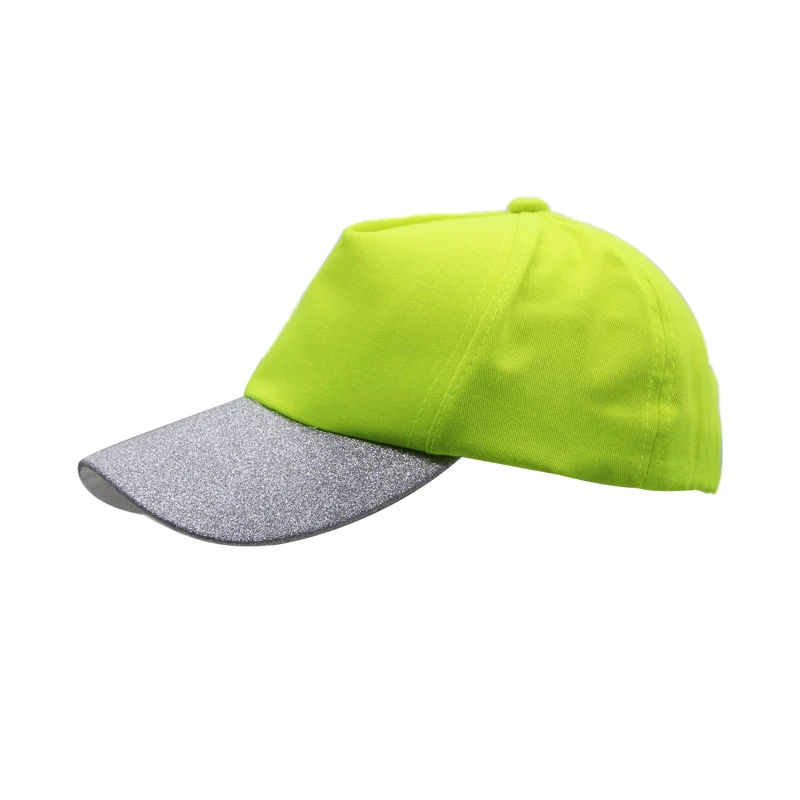 bright colored baseball caps