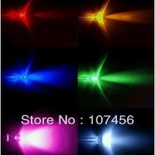 60 шт, 6 значение UltraBright R, G, B, W, Y, P, светодиоды, 3 мм+ Бесплатные резисторы 3 мм светоизлучающий диод