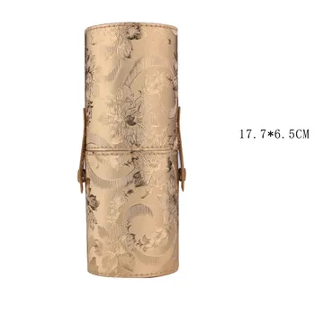 

High Quality PU Leather Travel Makeup Brushes Pen Holder Storage Empty Holder Cosmetic Brush Bag Brushes Organizer Make Up Tools