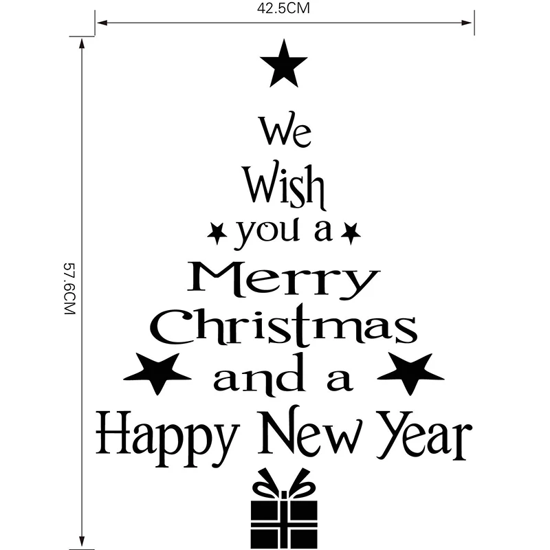 2019 Christmas Decor Window Sticker New Year Merry Christmas Glass Window Wall Stickers Christmas Tree Sticker For Home Decor1