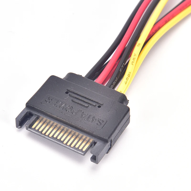 Универсальный Соединительный адаптер 15 Pin SATA кабель питания папа мама 2