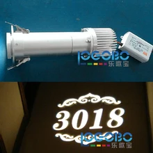 На заказ 20 Вт светодиодный дизайнерский проекционный светильник для гостиничных номеров, электрические Рекламные Знаки, проектор Gobo, и шоппинг