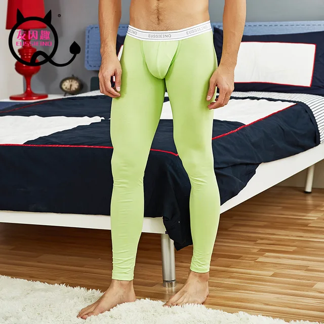 Herren Long Johns Atmungsaktive Thermo Enge Mid Rise Pants Elastic Leggings