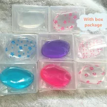 Макияж инструмент прозрачный силиконовый Косметическая пудра Puff не губка Косметическая пудра блендер эллипс желе косметический прозрачный Макияж CC BB пуфы, Лидер продаж