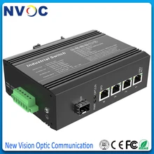 10/100 м 1SFP слот+ 4RJ45 неуправляемый промышленный волоконно-оптический аудио-видео конвертер, 1SFP+ 4UTP, за исключением для программирования в производственных условиях, промышленный SFP оптический преобразователь