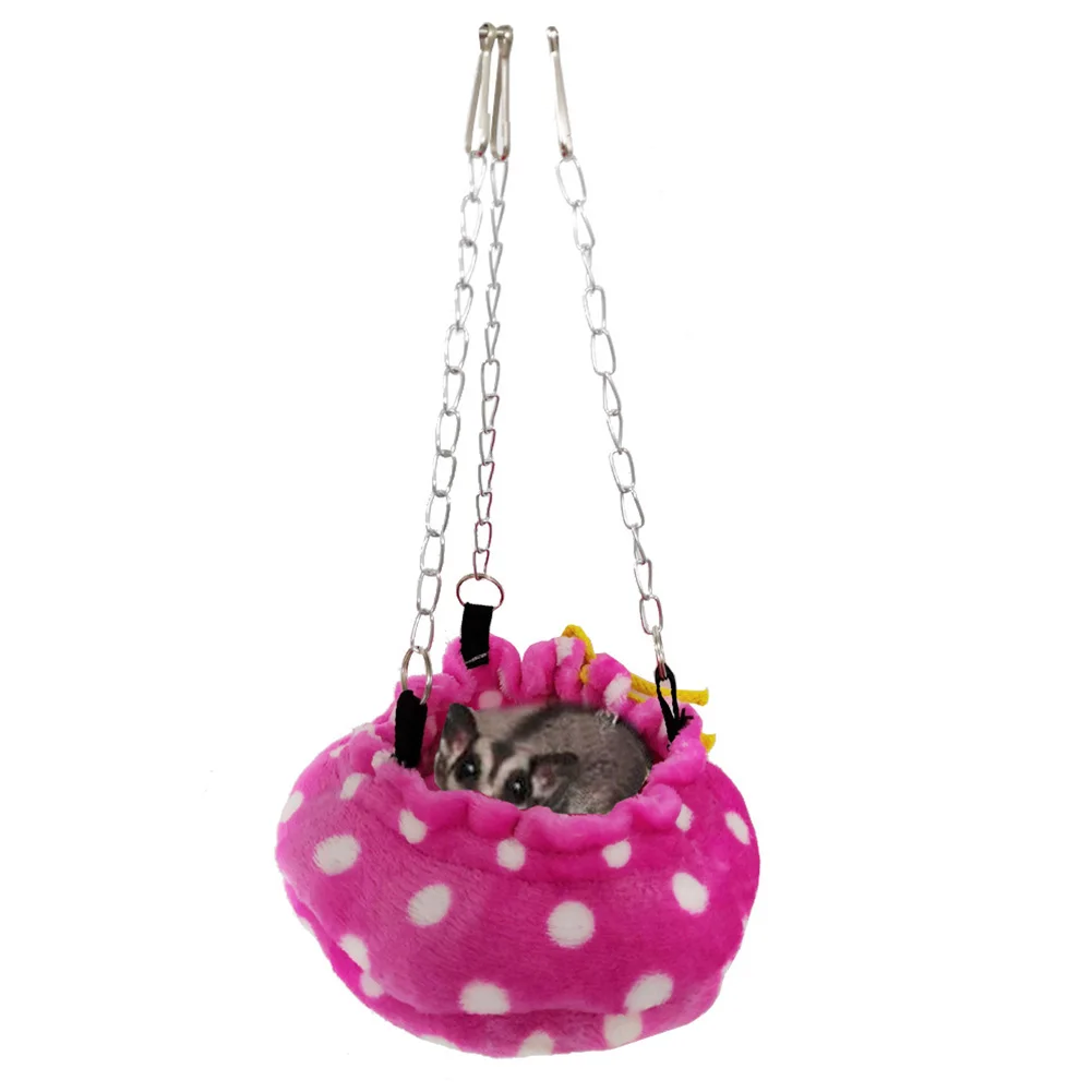 

Winter Warm Washable For Hamster Rat Reusable Hammock Hanging Bed Durable Sleeping Nest Round Practical Soft For Small Pets Cute