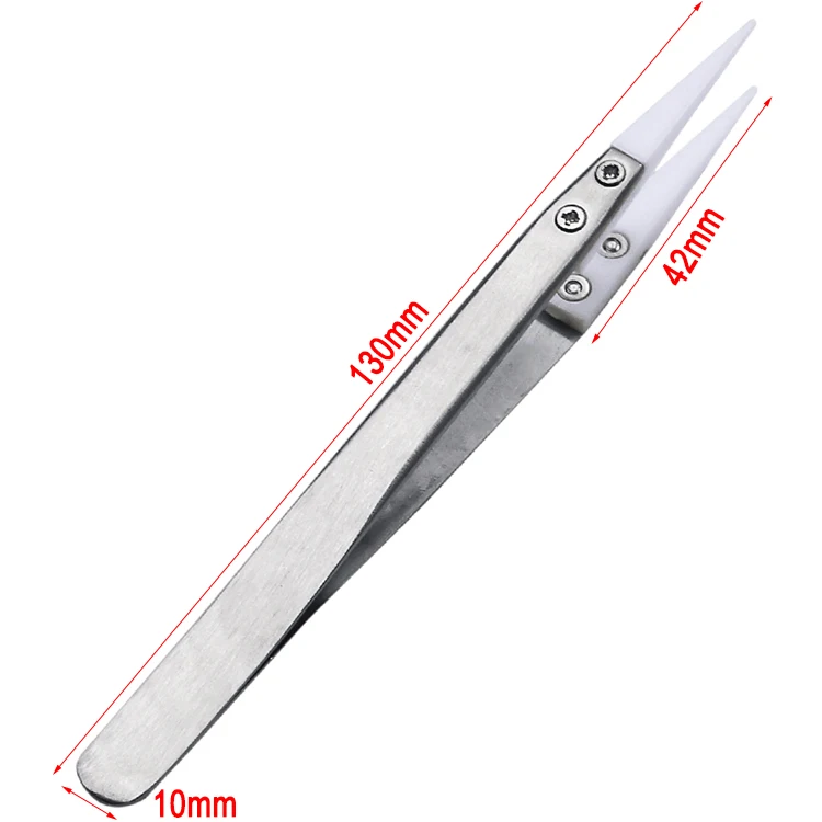 3 шт. Непроводящий керамический Пинцет IC SMD SMT Пинцет термостойкий 1000 градусов ручные инструменты